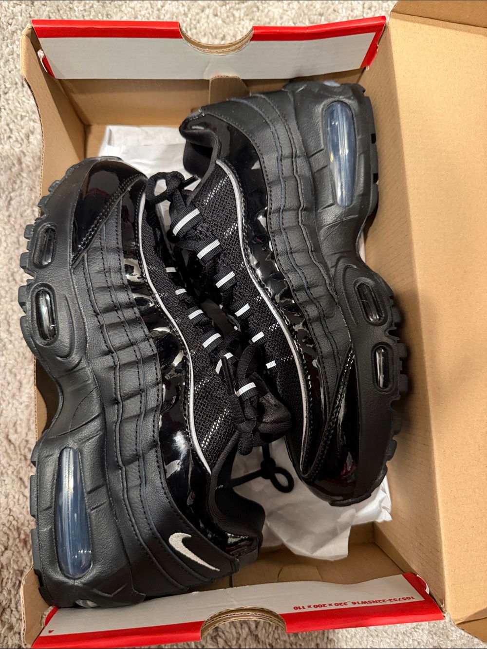 Nike Black Patent & Mesh Air Max 95 Sneakers